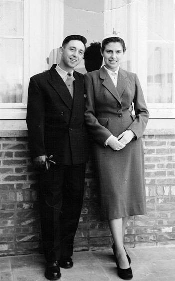 Dolf met zijn vrouw Anna Van Driessche begin jaren vijftig